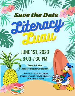 poster for Literacy Night June 1st 6:00 to 7:30